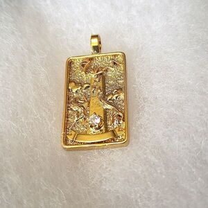 *The Tower, Tarot card pendant